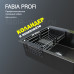 Мойка FABIA PROFI 78433G графит врезная двойная 78х43